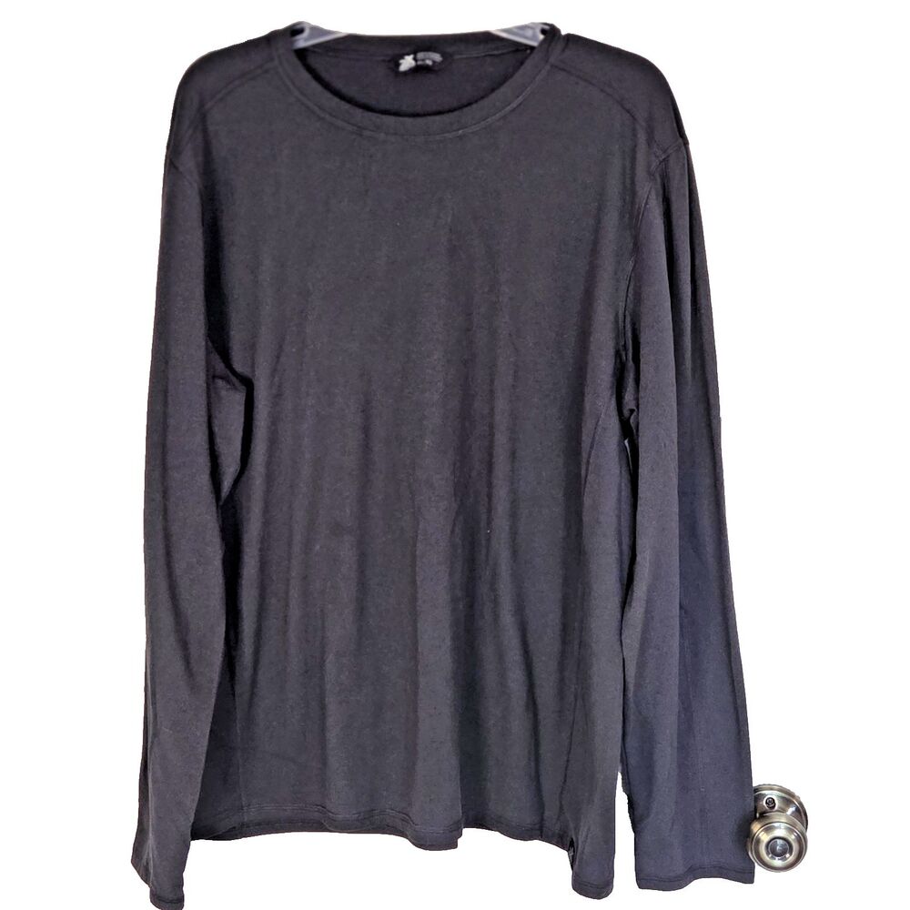 ZeroXposur Men's Brushed Fleece Stretch Shirt XL Dark Gray Long Sleeve Layering